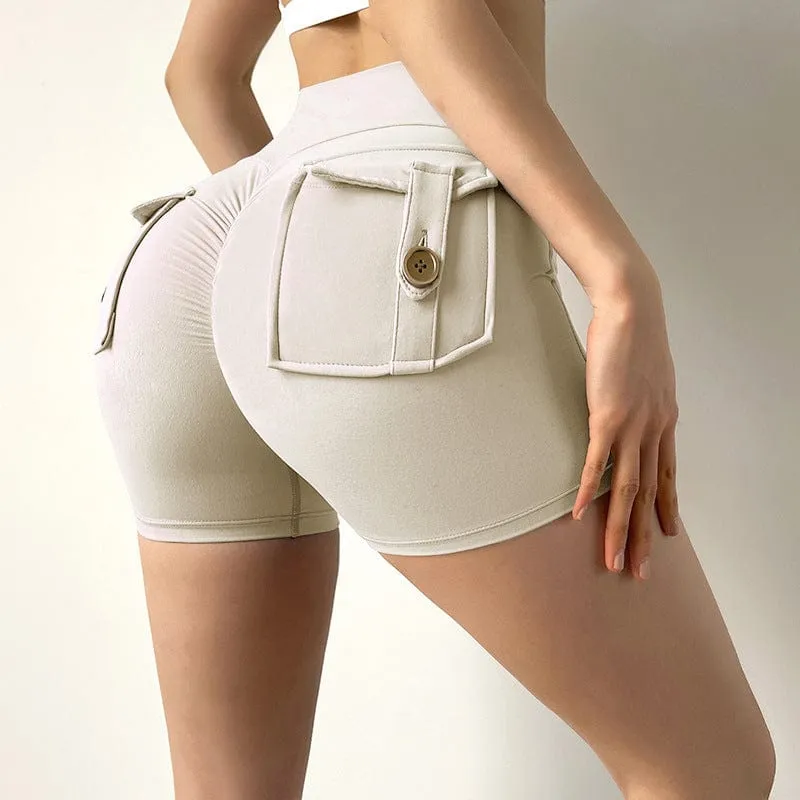 Allrj High Waist Pocket shorts