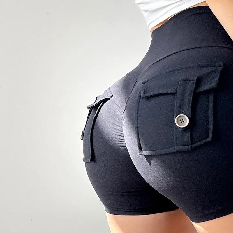 Allrj High Waist Pocket shorts