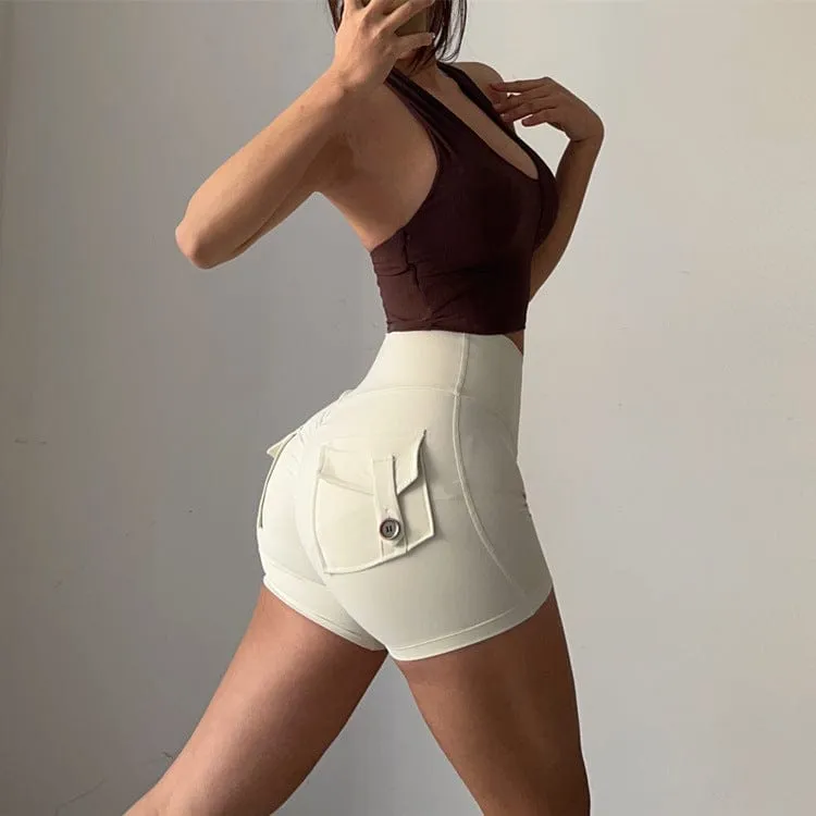 Allrj High Waist Pocket shorts