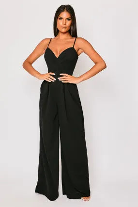 Apricot - Black Tailored Sweetheart Jumpsuit