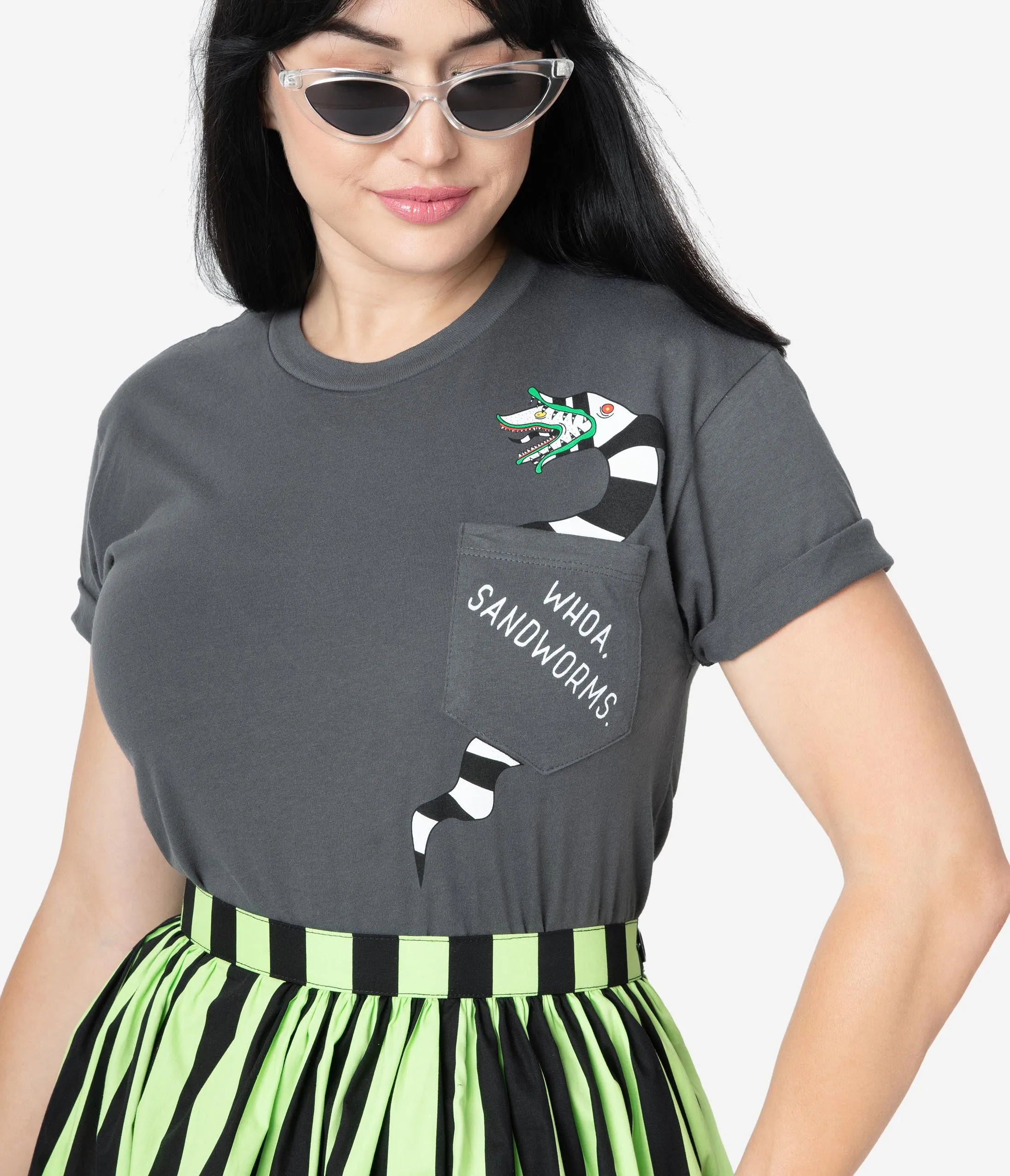 Beetlejuice x Unique Vintage Whoa Sandworms Unisex Tee