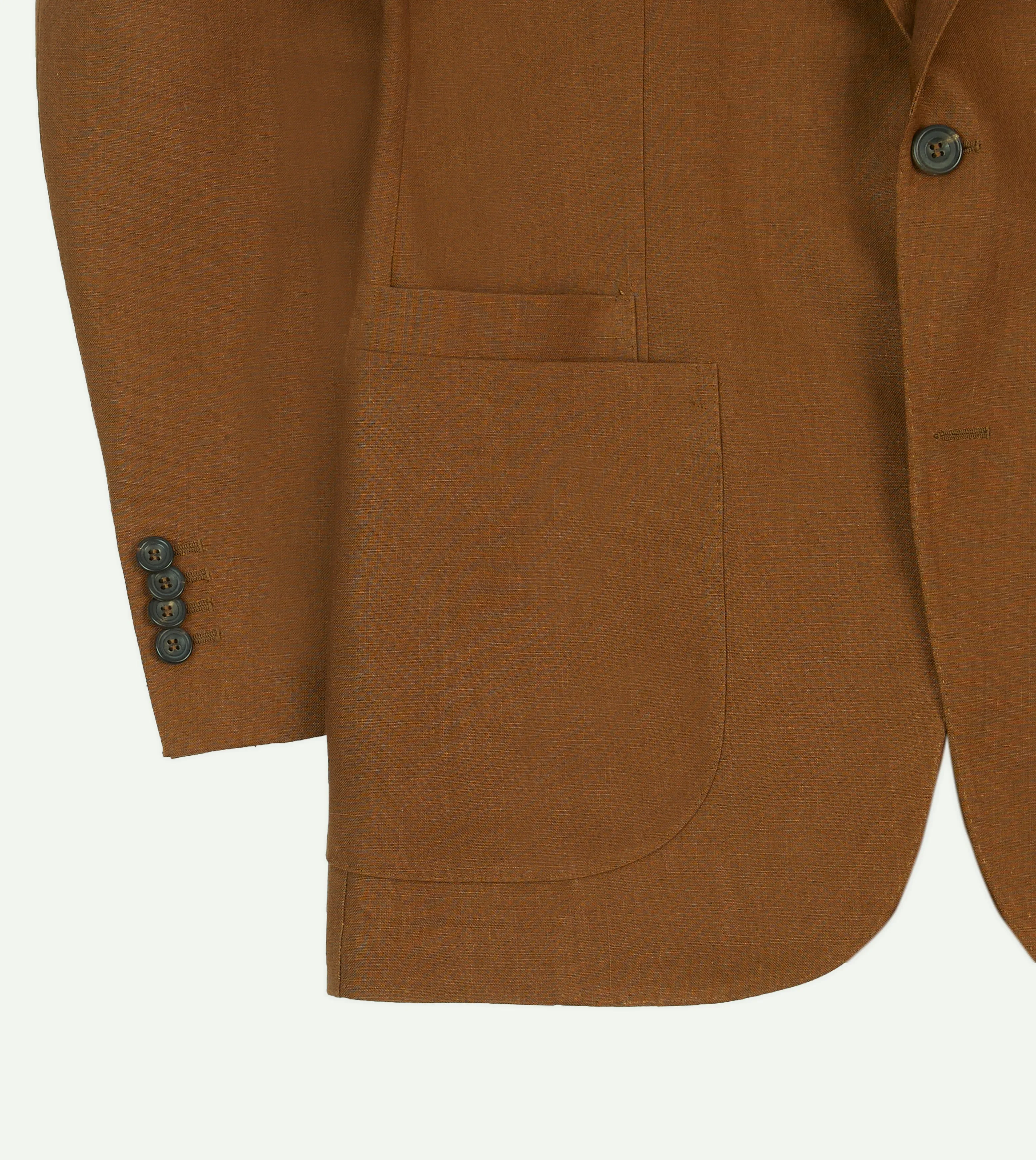 Brown Irish Linen Tailored Jacket