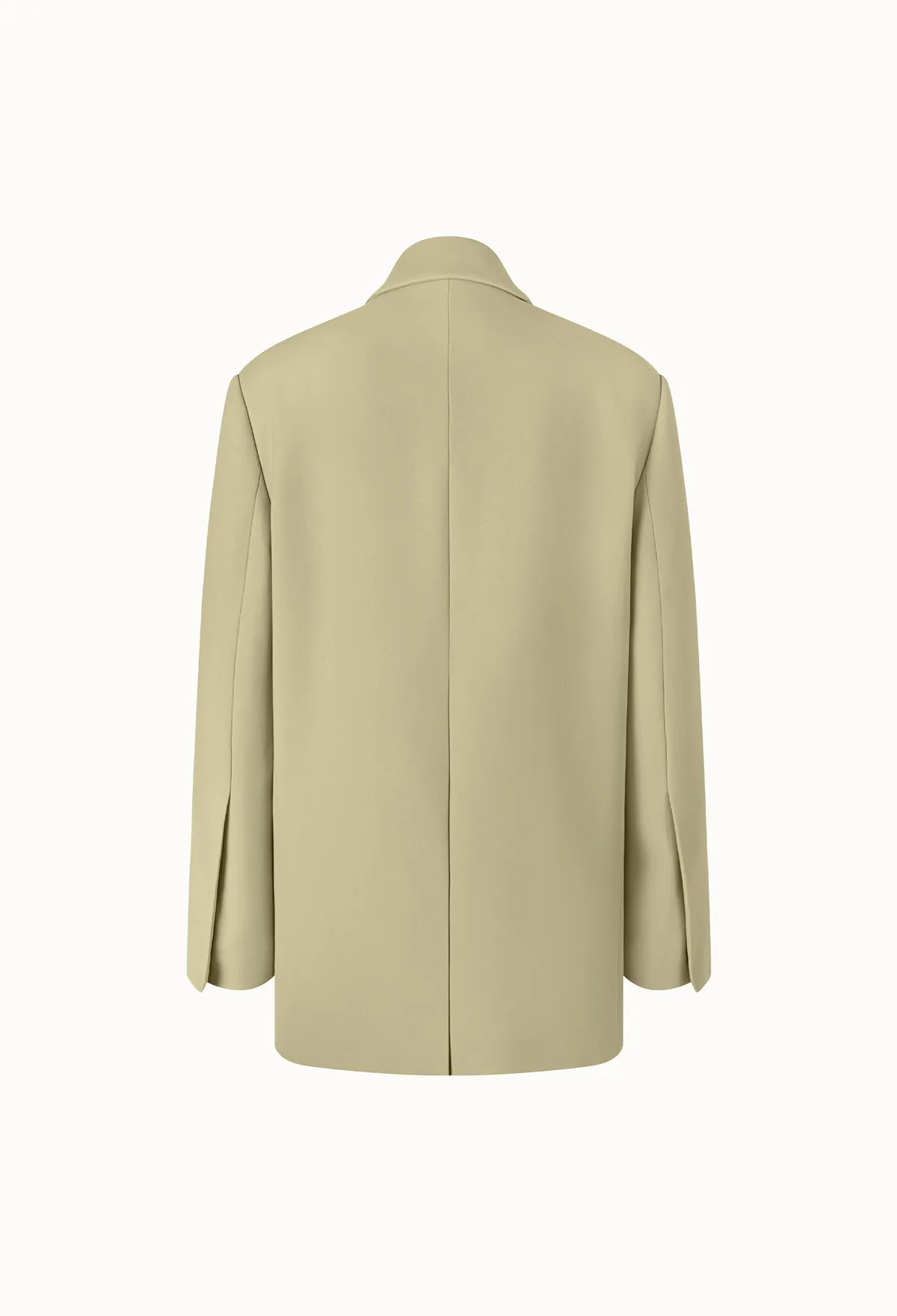 Buckle Detail Tailored Jacket In Beige