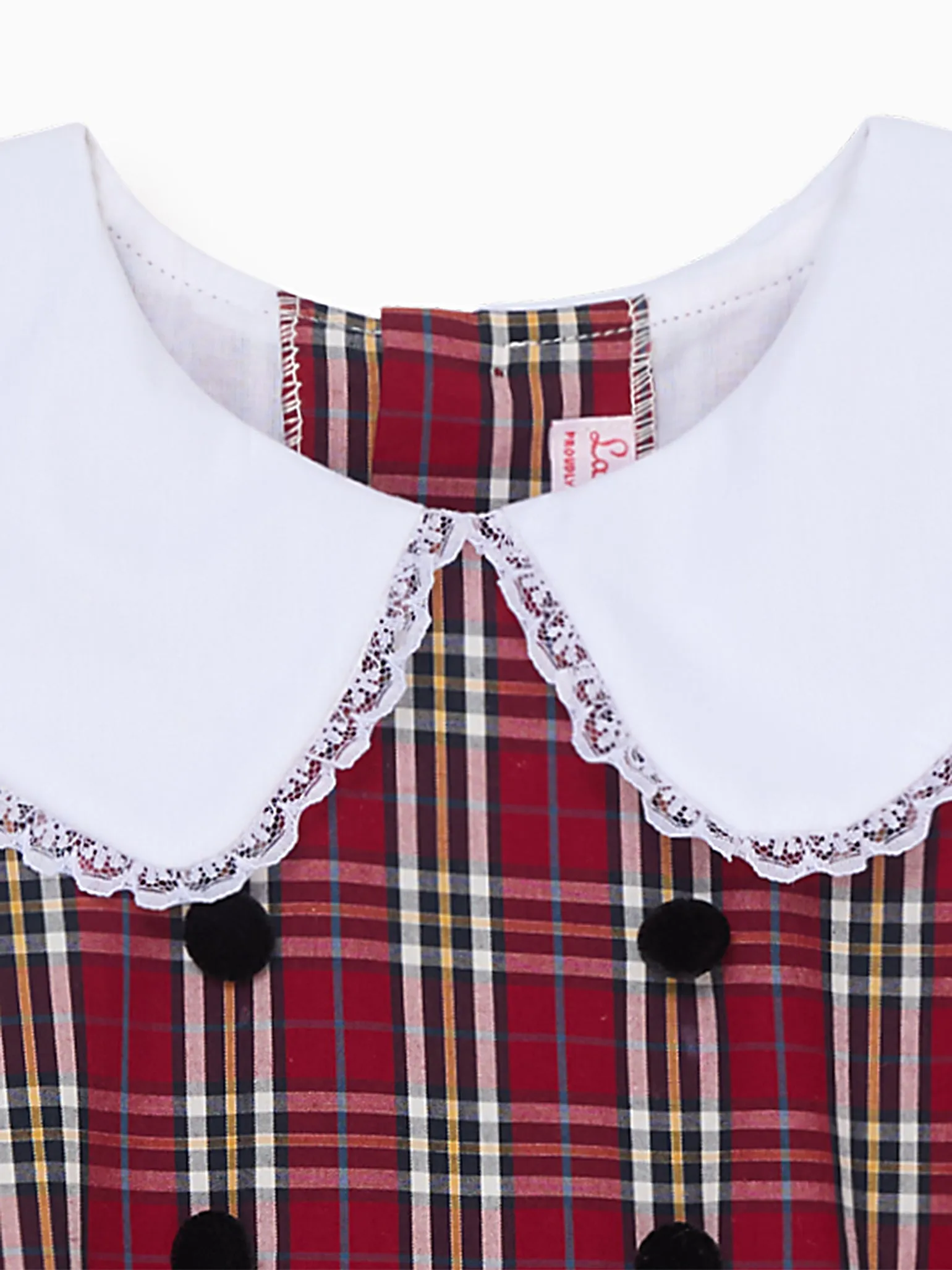 Burgundy Tartan Lizette Girl Dress