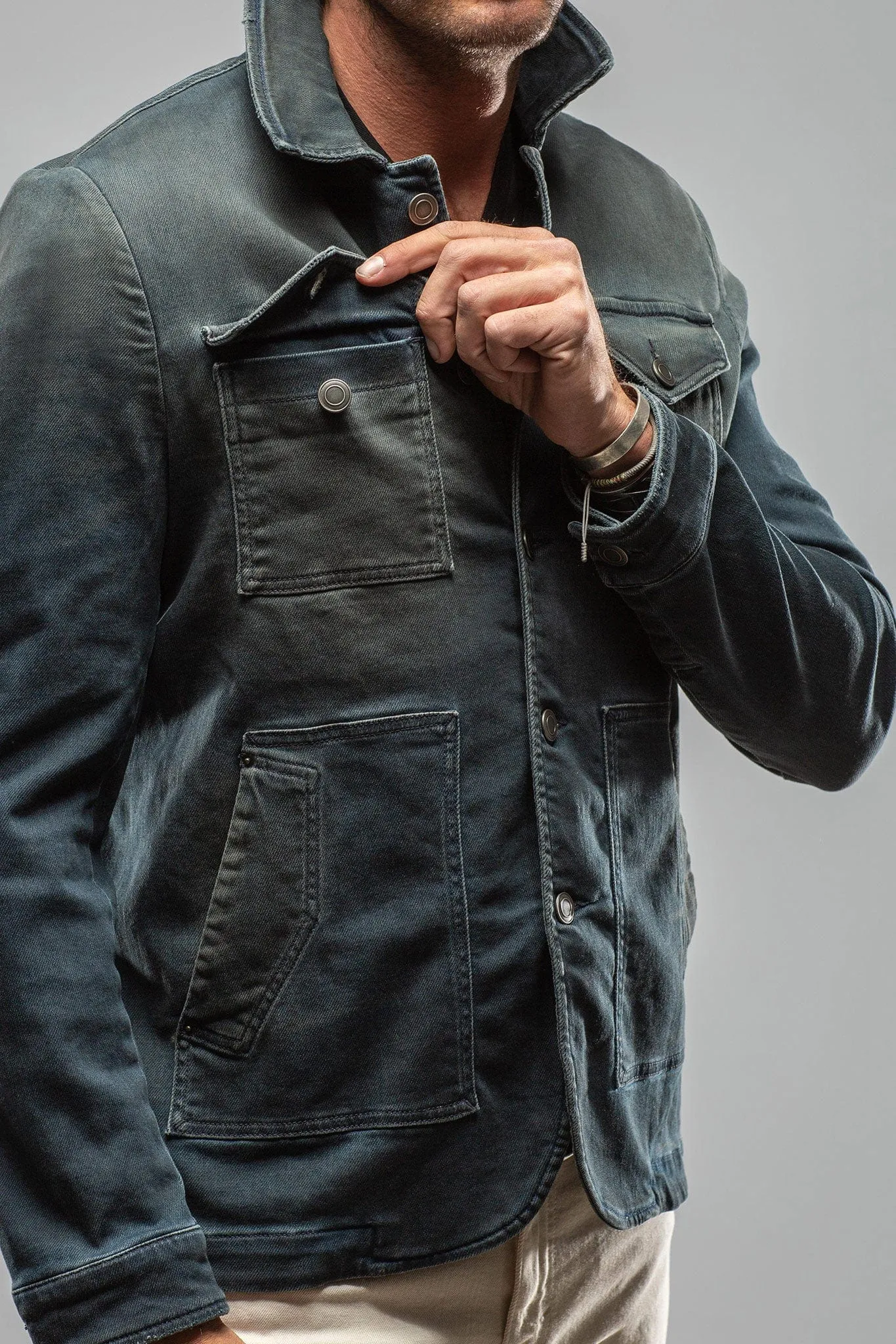 Chase Denim Jacket In Anthracite