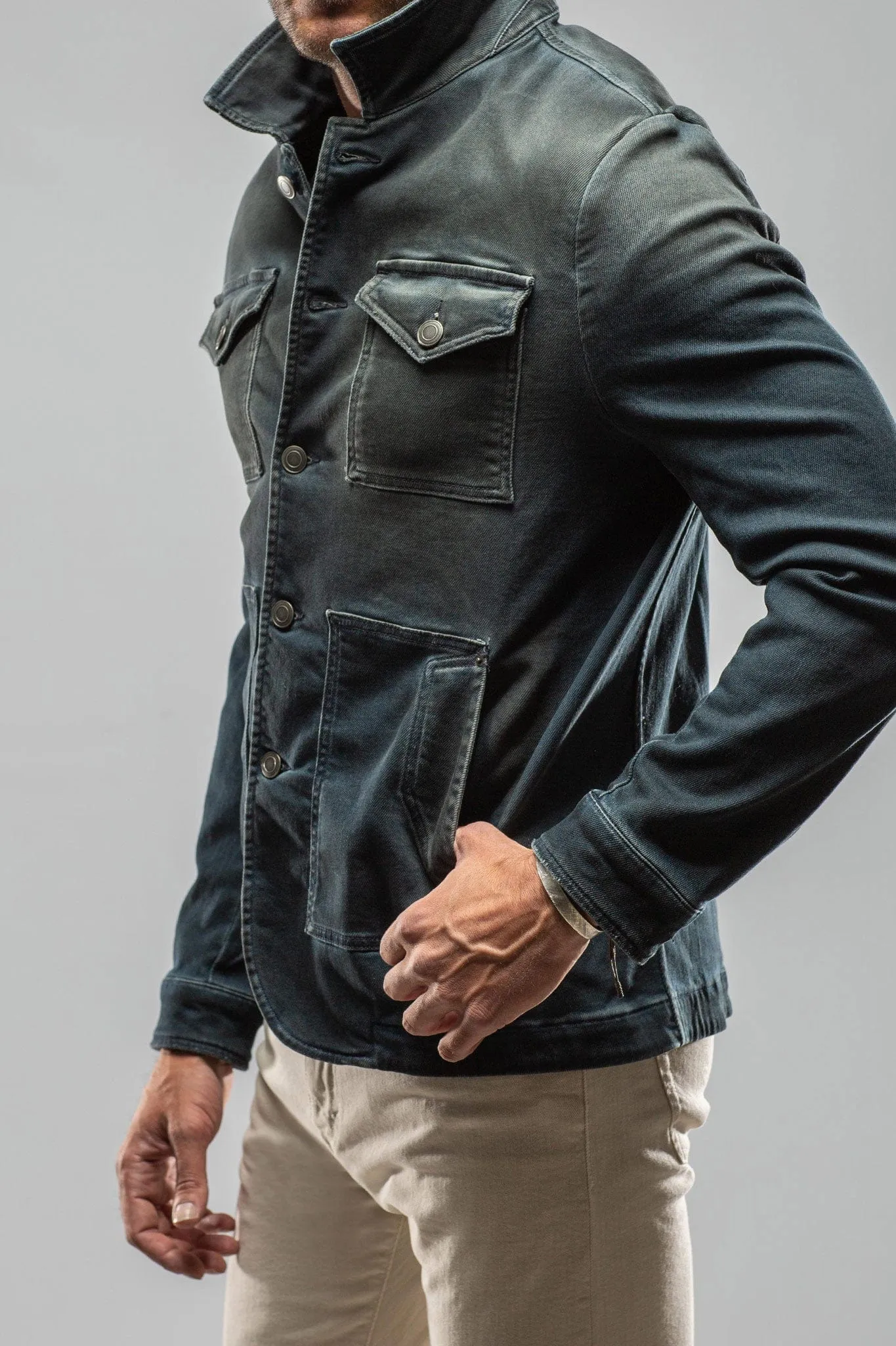 Chase Denim Jacket In Anthracite