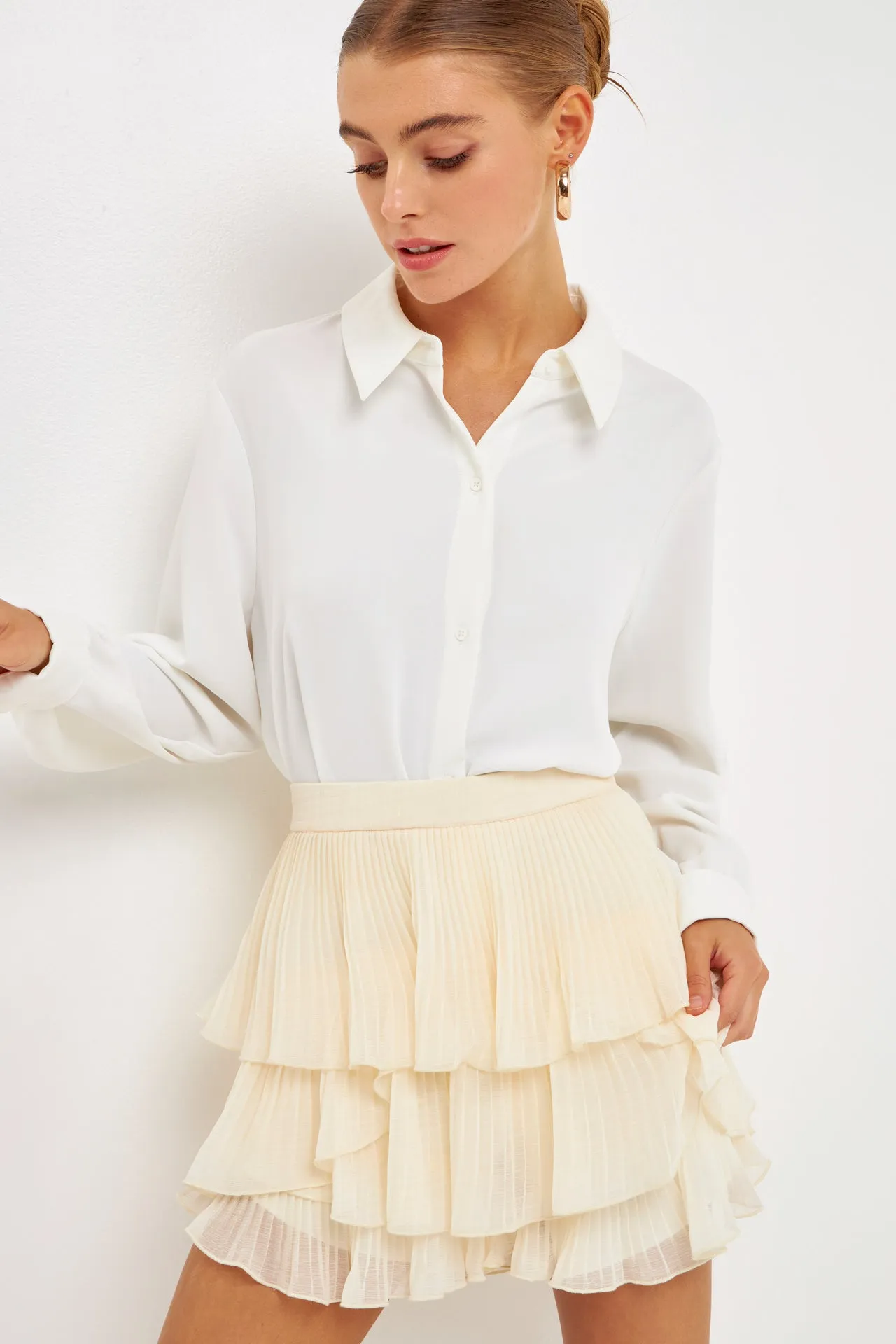 Chiffon Pleated Skort