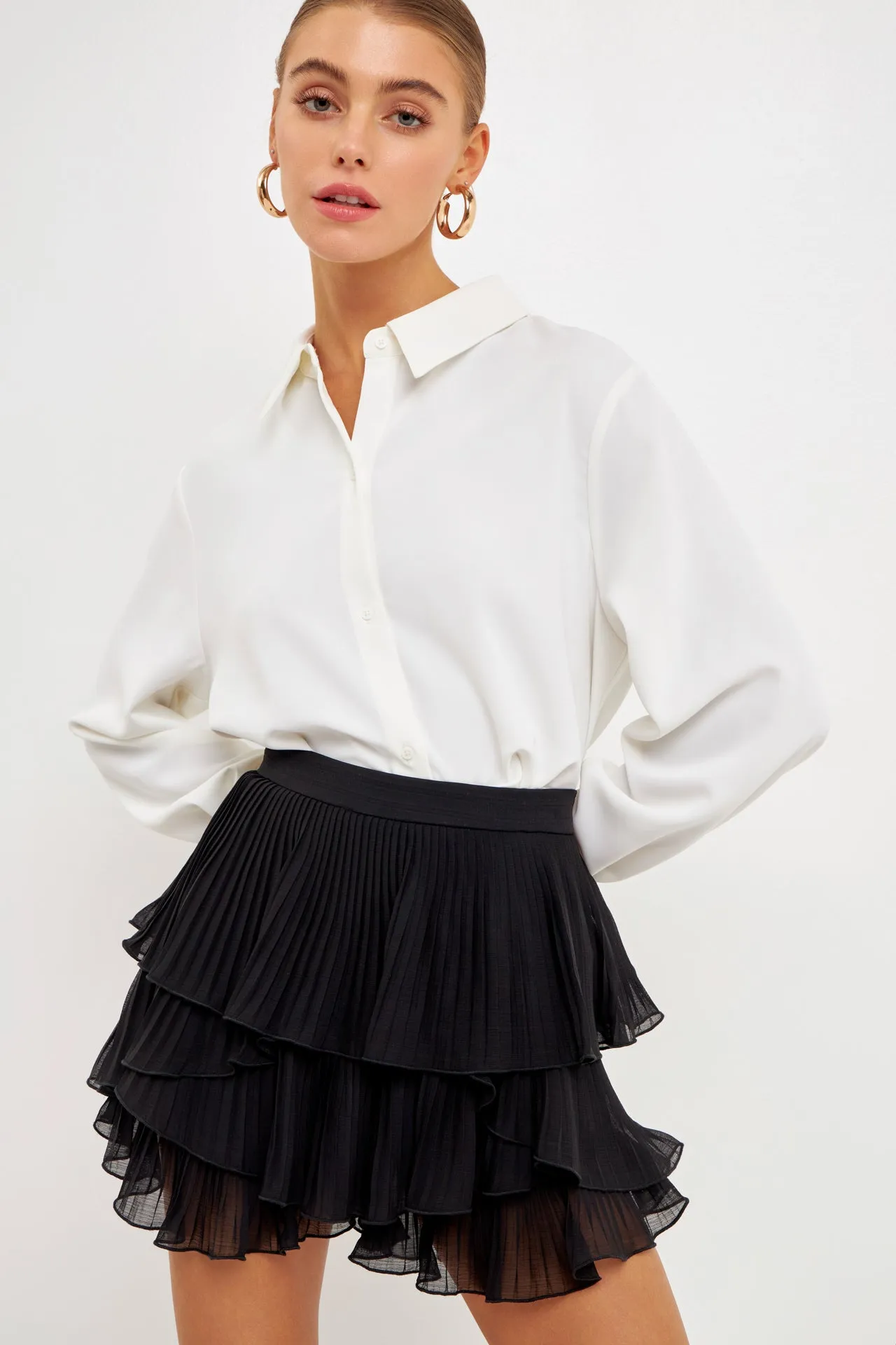 Chiffon Pleated Skort