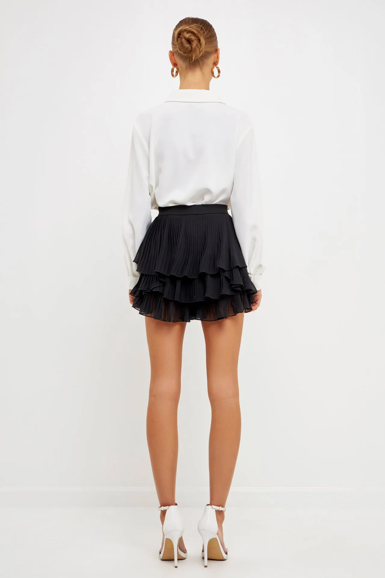 Chiffon Pleated Skort