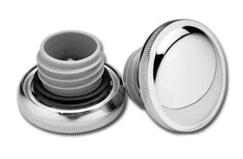 Chrome Non-Vented Screw-In Petrol Gas Cap Harley-Davidson 1982-1995 - Drag Specialties DS390136