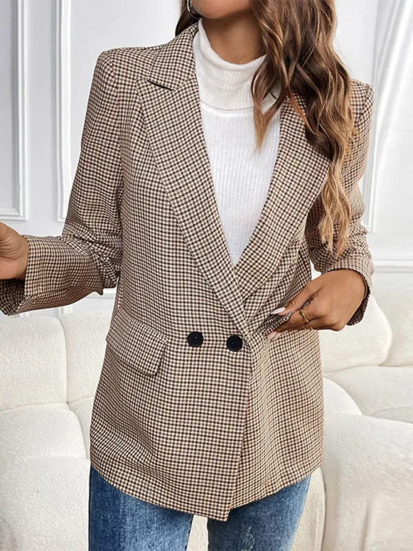 Classic Houndstooth Women's Blazer