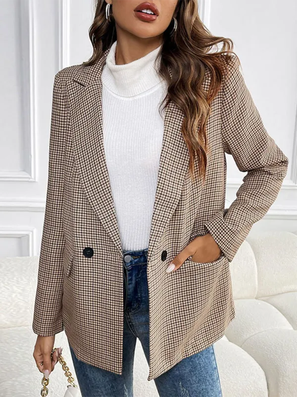 Classic Houndstooth Women's Blazer