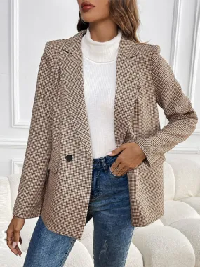 Classic Houndstooth Women's Blazer