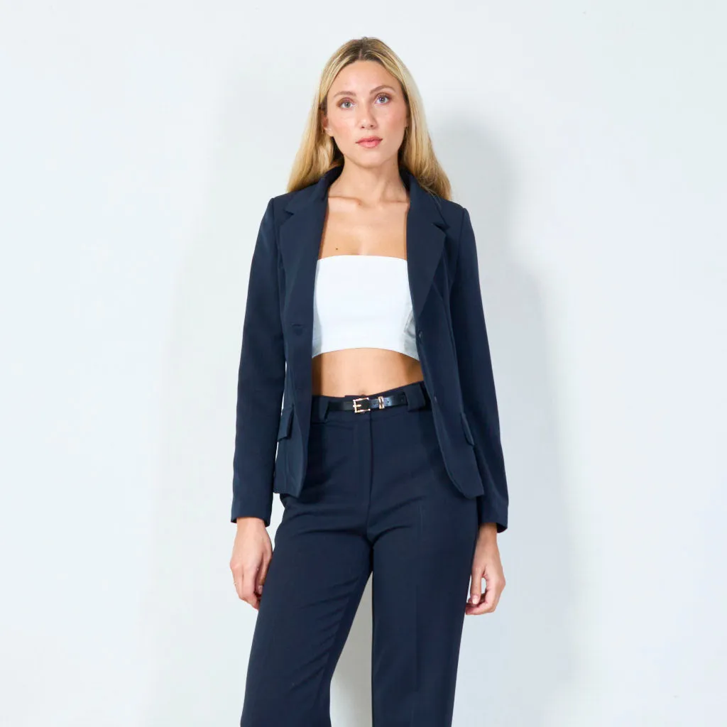 Classic tailored blazer with pockets wholesale