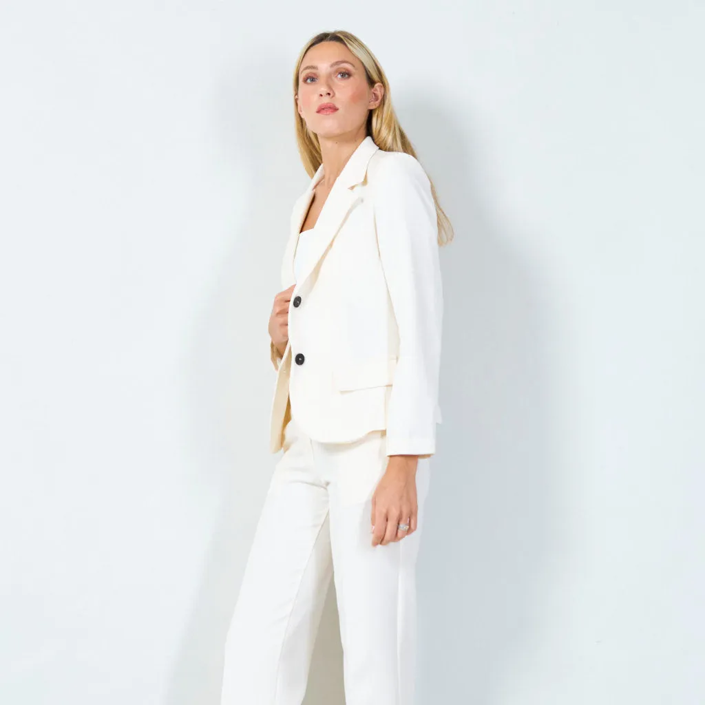 Classic tailored blazer with pockets wholesale