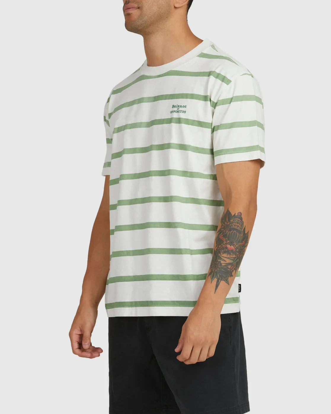 Del Ray Stripe Tee - Antique White