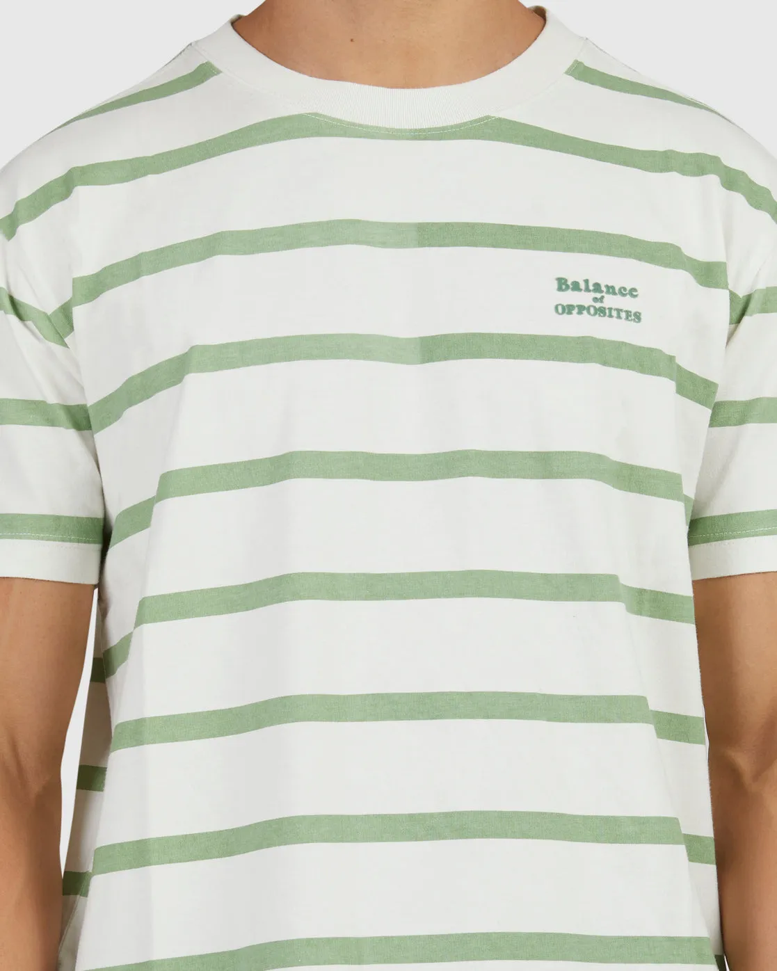 Del Ray Stripe Tee - Antique White