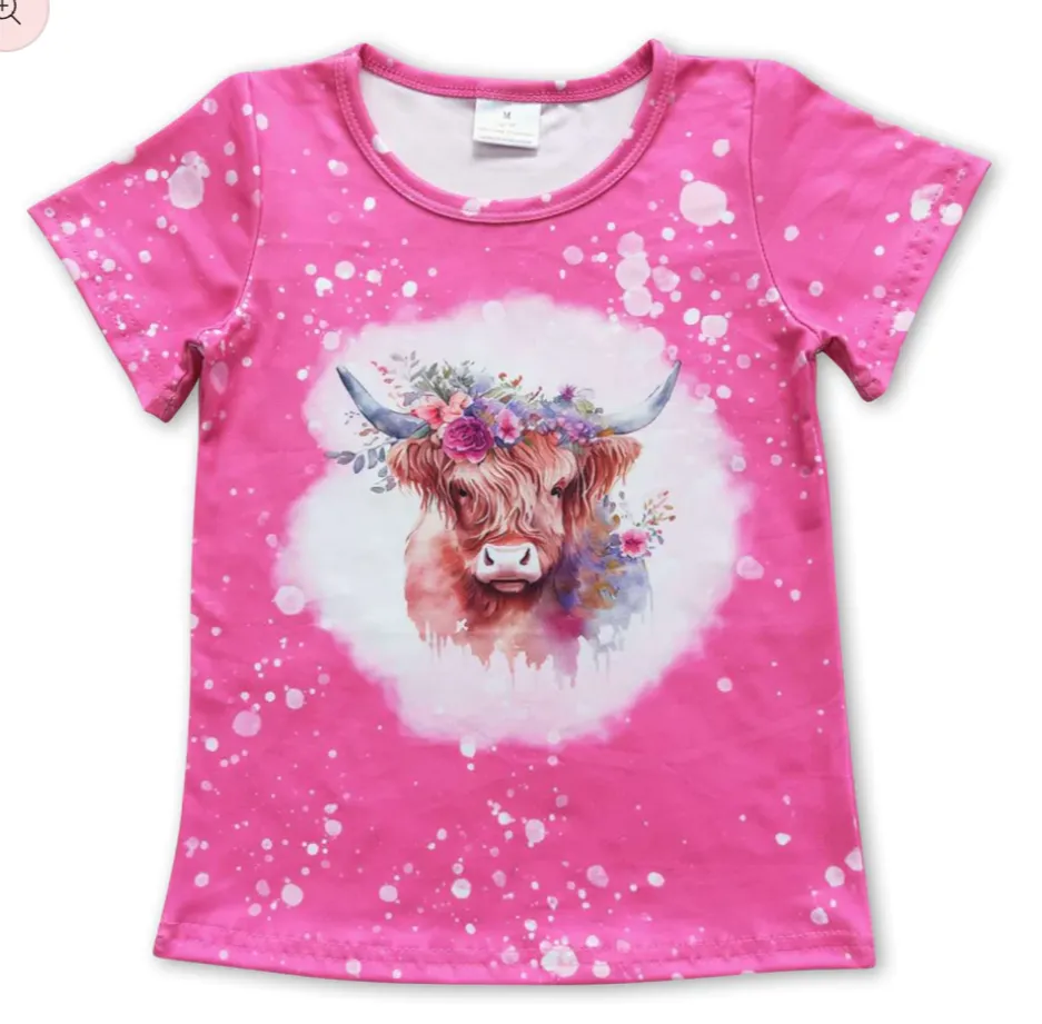 Floral Highland Cow Shirts