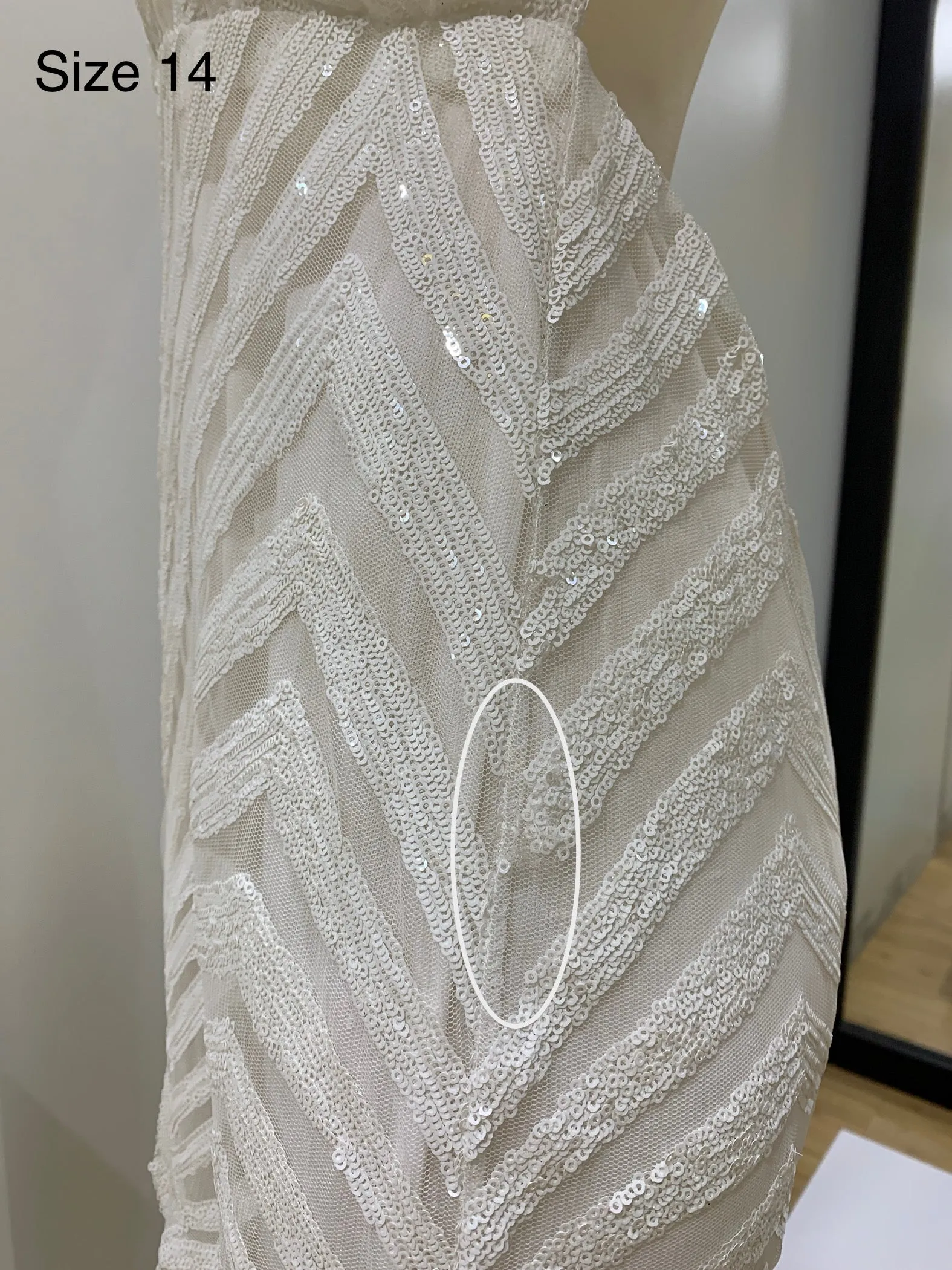 Kourtney Sequin Gown - White [SAMPLE]