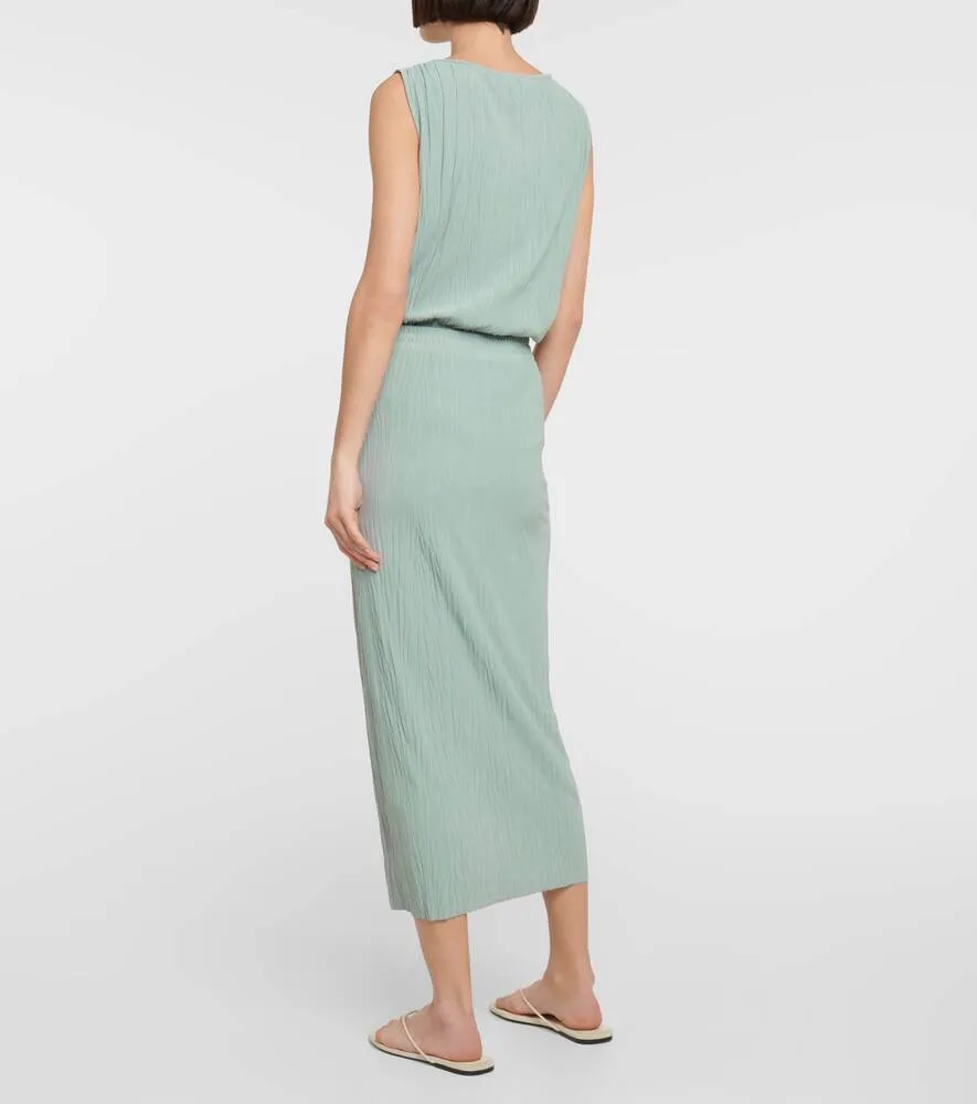 Leisure Carnia pleated jersey midi skirt MAX MARA, green