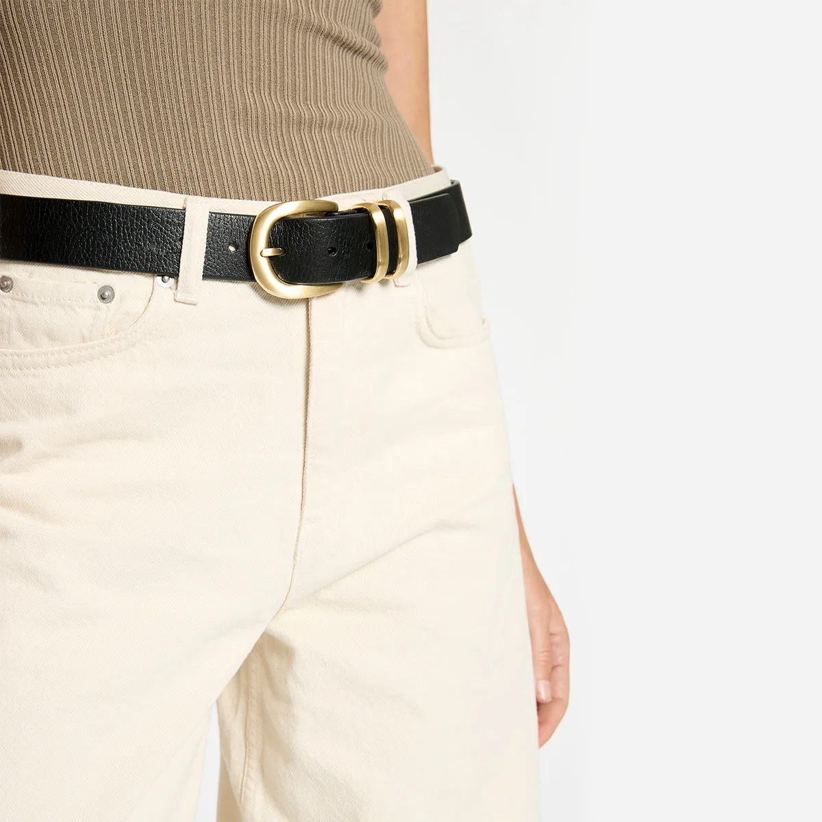 Let It Be Belt - Black/Gold