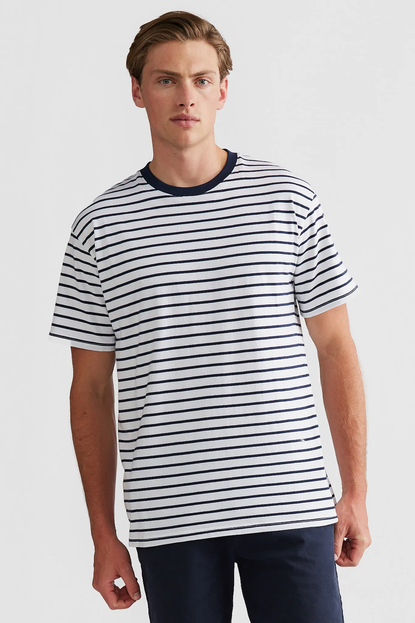 Louis Stripe T Shirt White