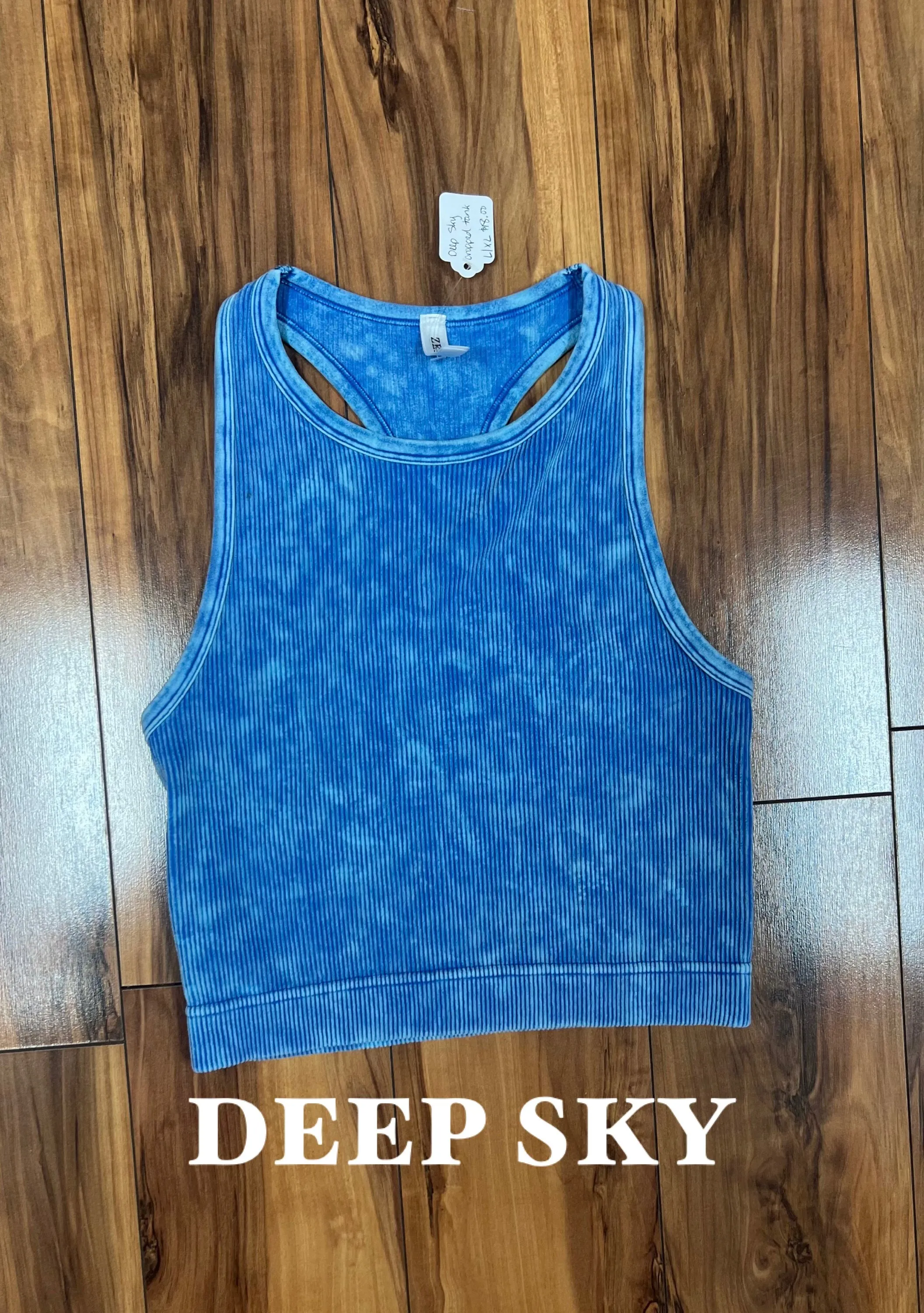 Mineral Wash Cropped Tanks