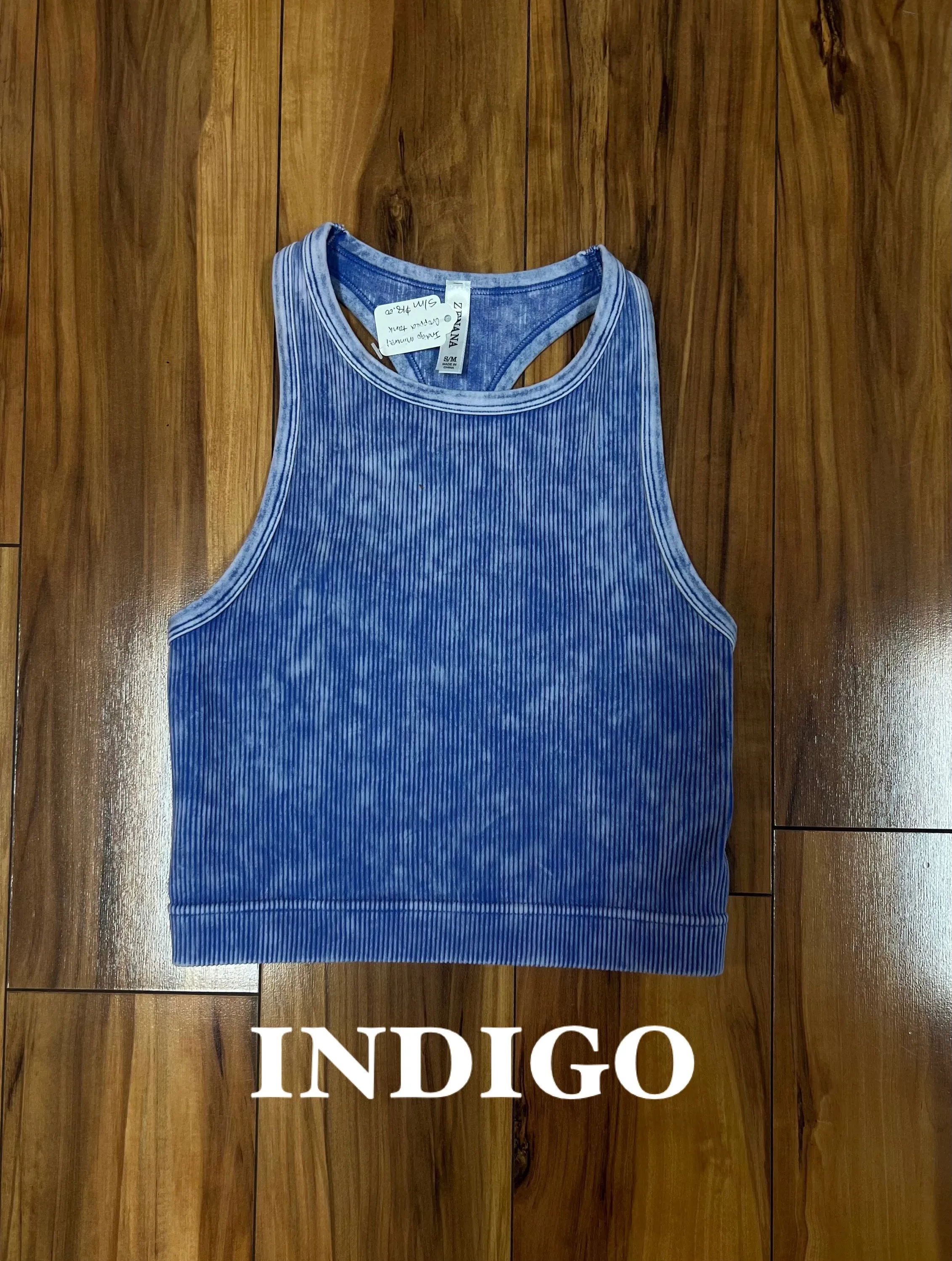 Mineral Wash Cropped Tanks