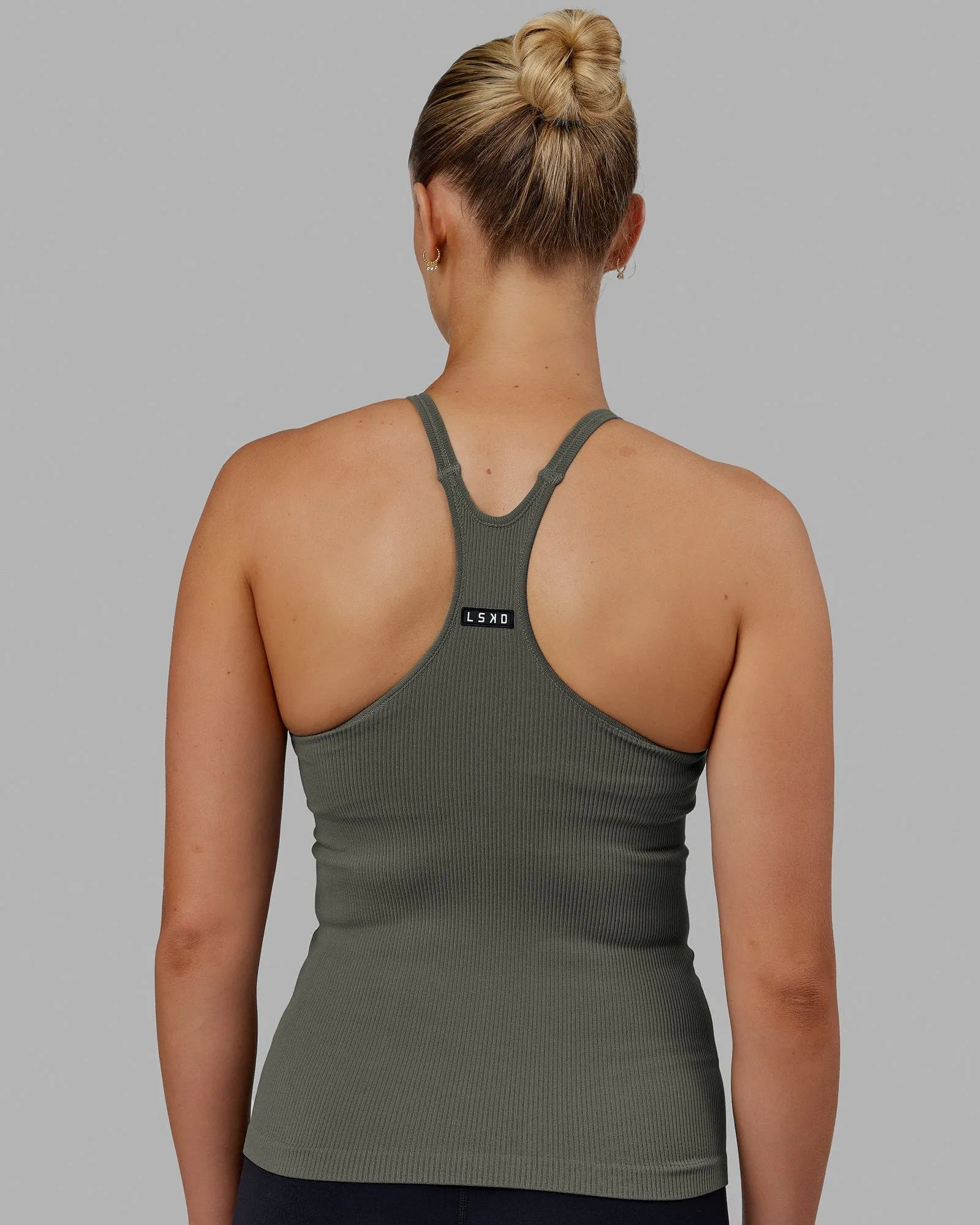 Minimal Seamless Ribbed Tank - Graphite