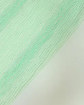 MINT GREEN PLEATED ORGANZA FABRIC