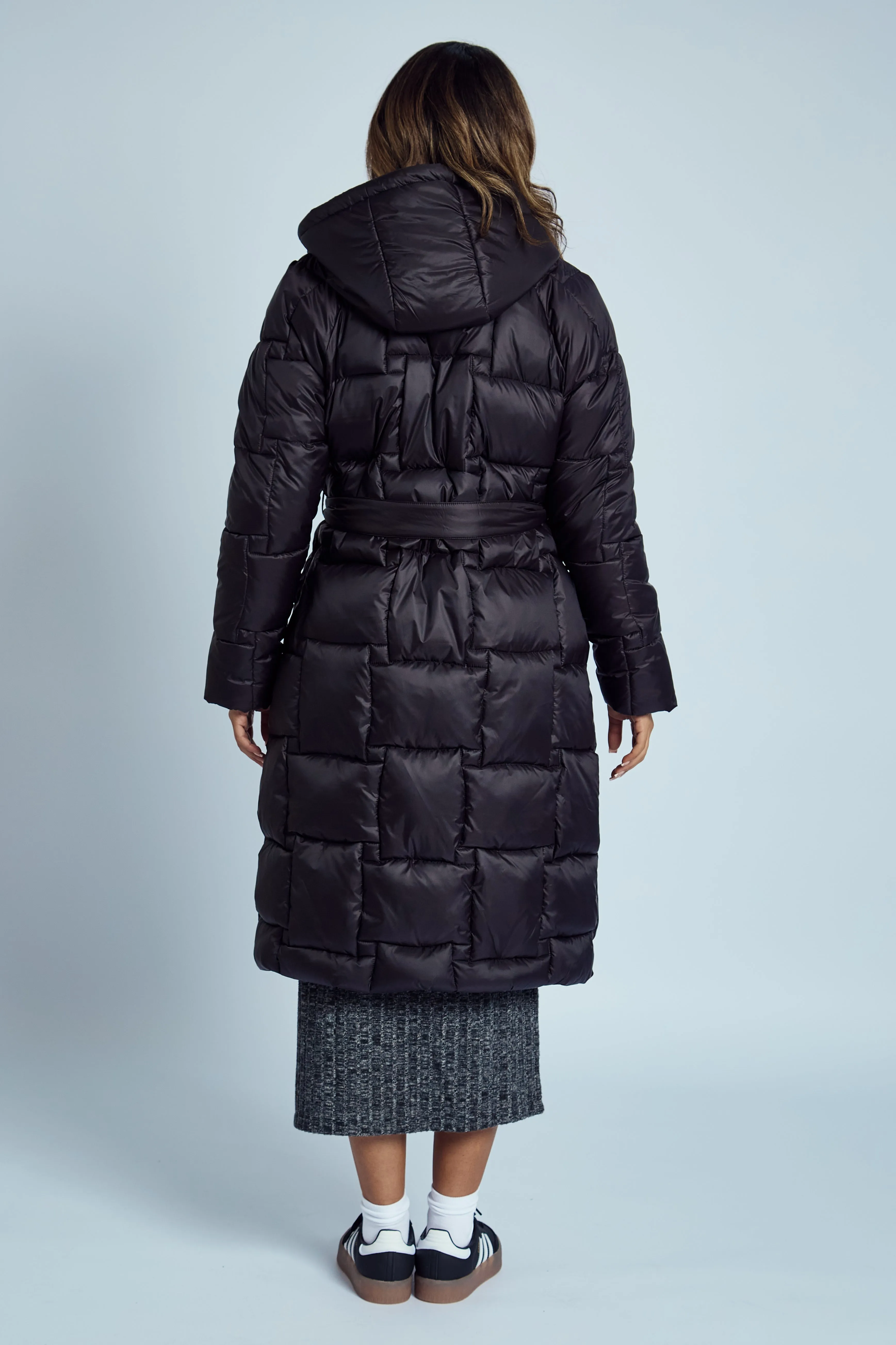 OPHELIA HOODED LONGLINE PUFFER COAT