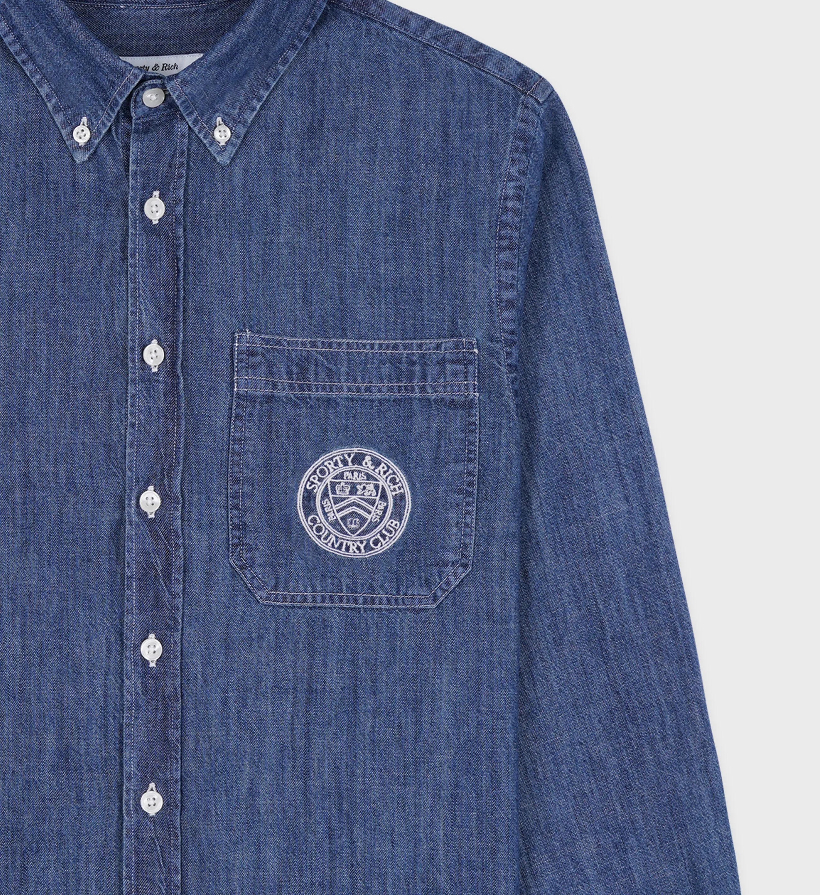 Paris Country Club Denim Shirt - Blue