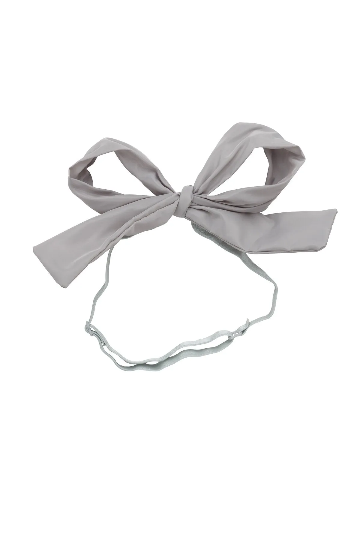 Party Bow Taffeta Wrap - Light Grey