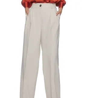 Pleated Pants Beige