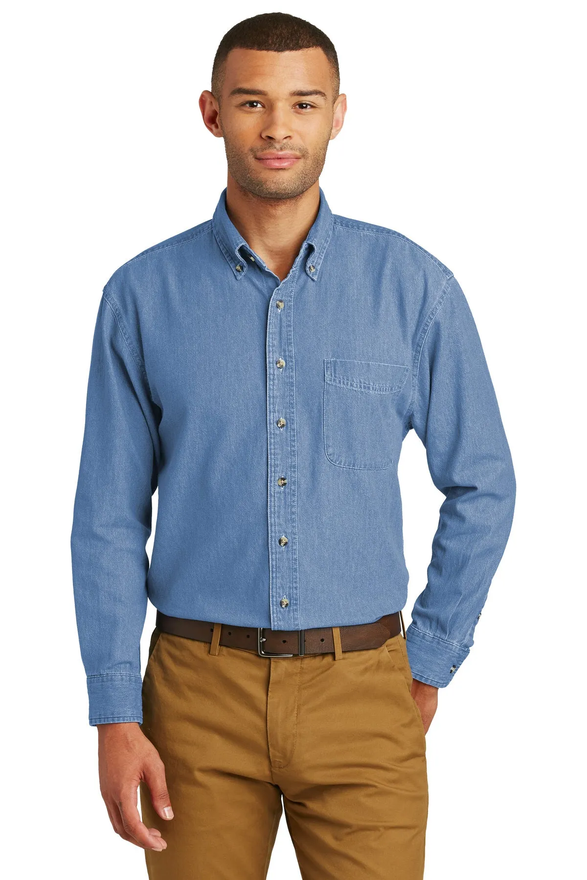 Port & Company Long Sleeve Value Denim Shirt