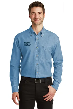 Port Authority Custom Denim Shirts, Faded Denim