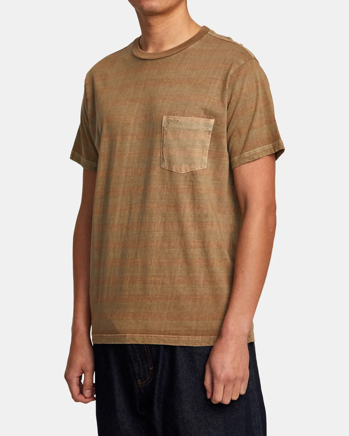 PTC Stripe Tee - Dark Khaki