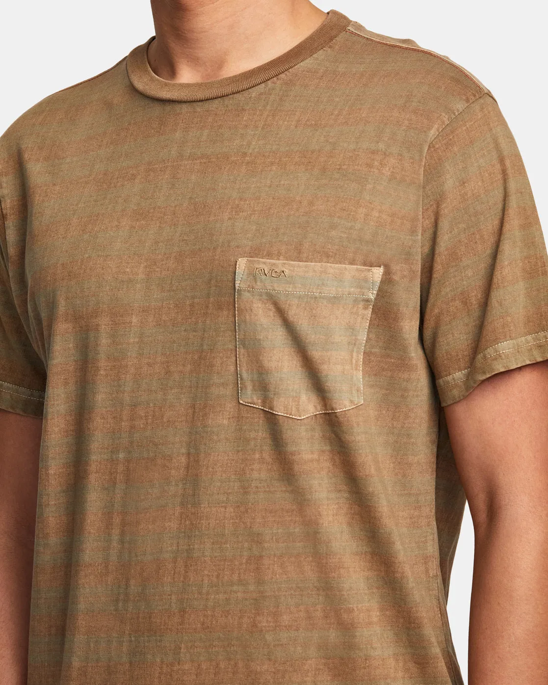 PTC Stripe Tee - Dark Khaki