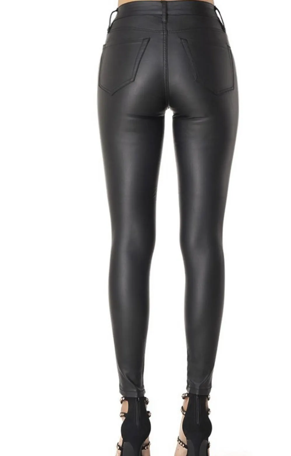 Pu Leather Skinny Pants