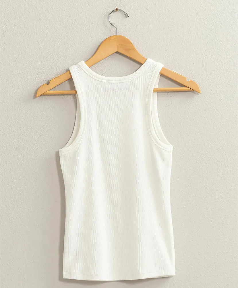 Radiant Ribbed Tank Top