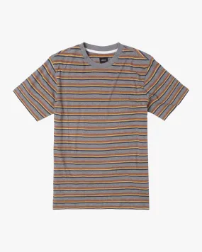 Ramshackle Micro Stripe Tee - Grey Noise