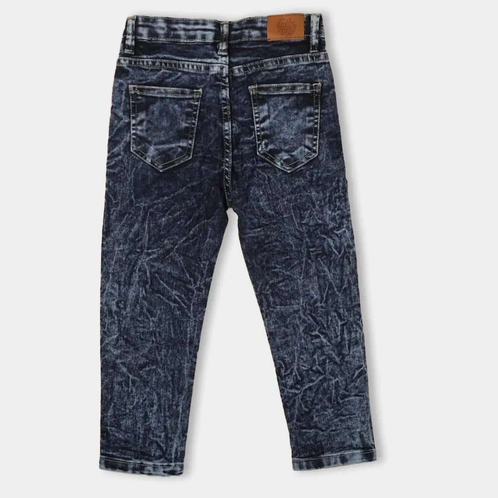 Random Denim Pant For Boys - Mid Blue