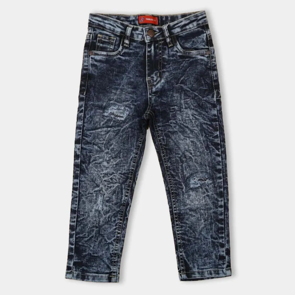 Random Denim Pant For Boys - Mid Blue