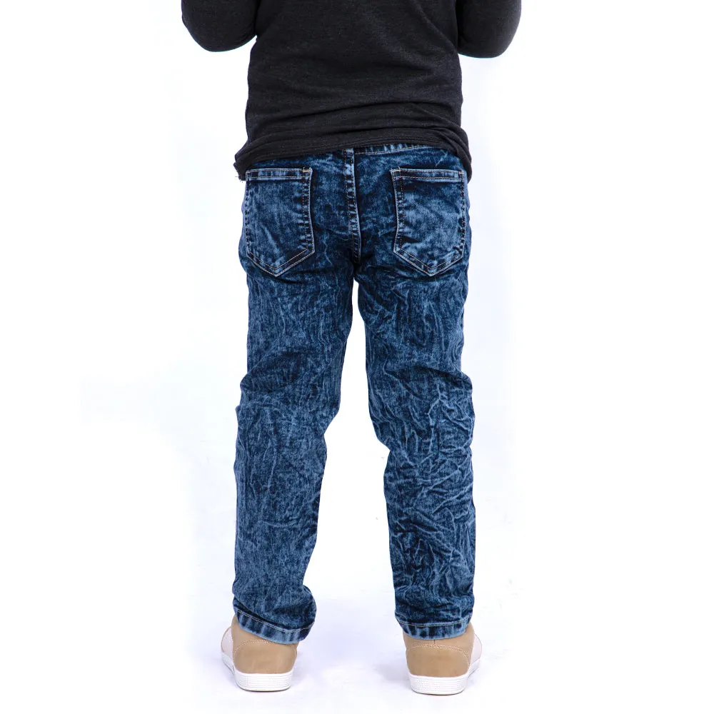 Random Denim Pant For Boys - Mid Blue