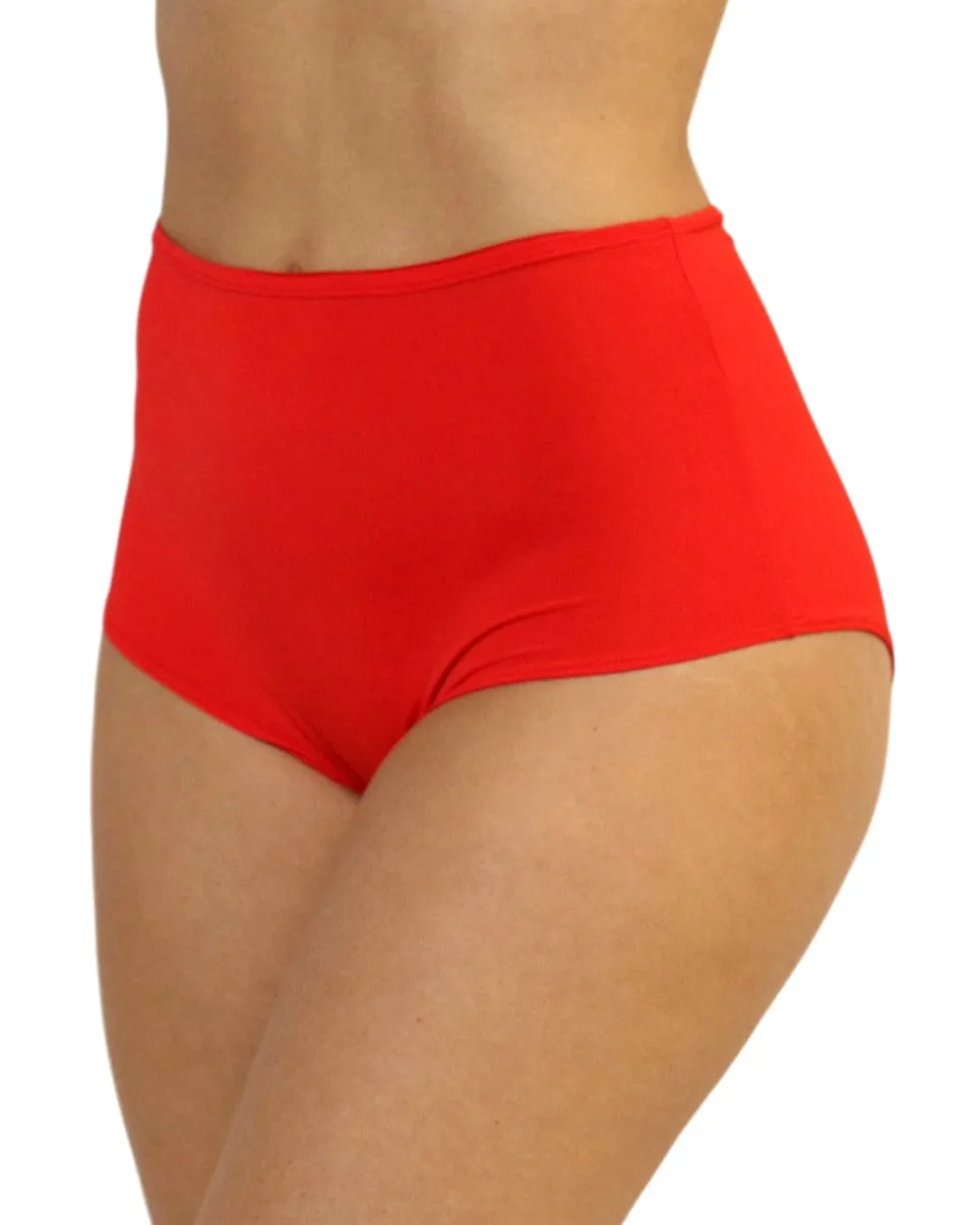 Red High Waist Shorts