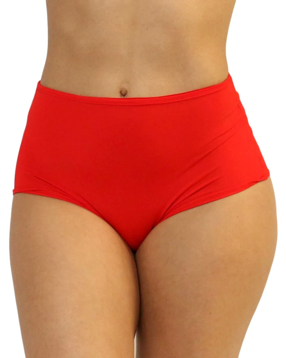 Red High Waist Shorts