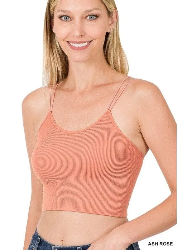 RIBBED SEAMLESS DOUBLE STRAP BRAMI