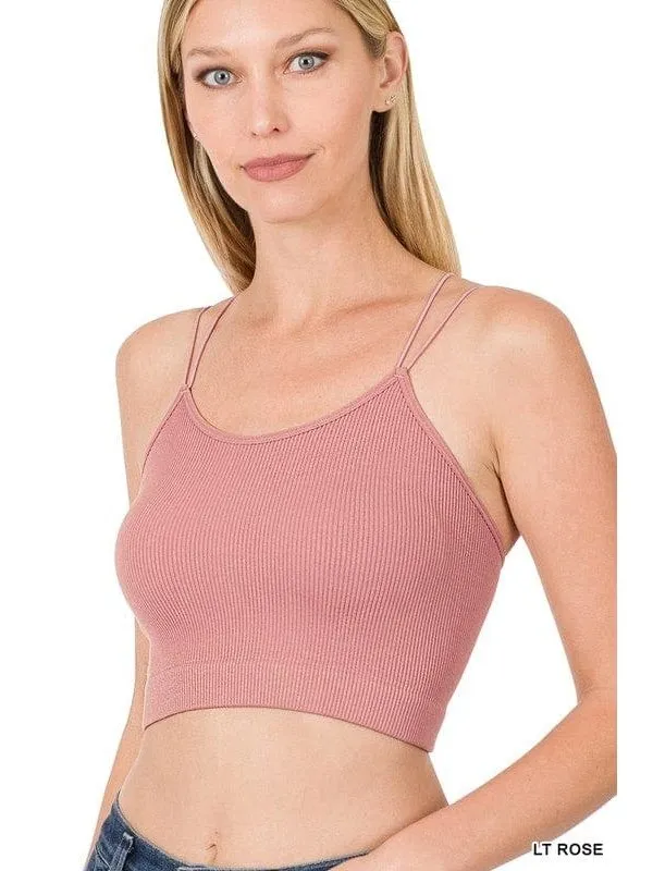 RIBBED SEAMLESS DOUBLE STRAP BRAMI