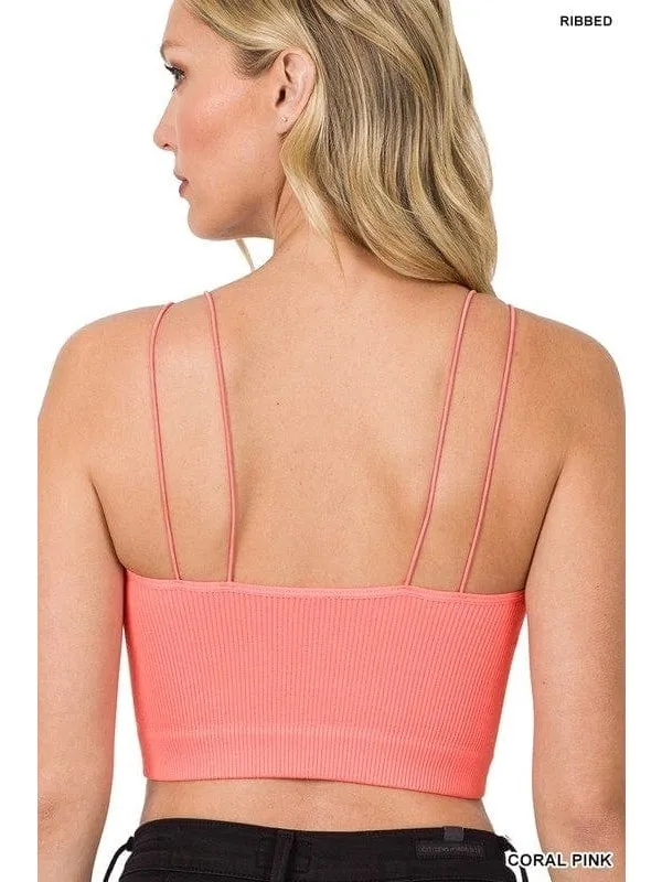 RIBBED SEAMLESS DOUBLE STRAP BRAMI