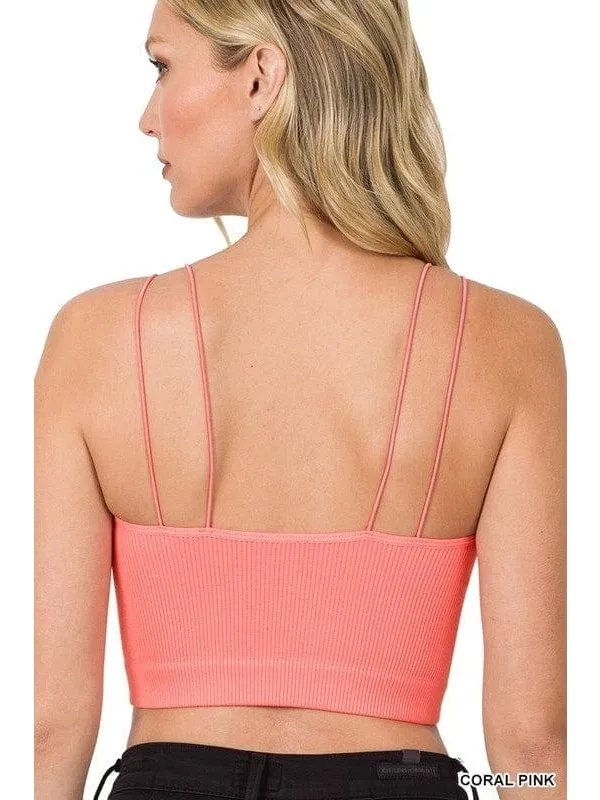 RIBBED SEAMLESS DOUBLE STRAP BRAMI